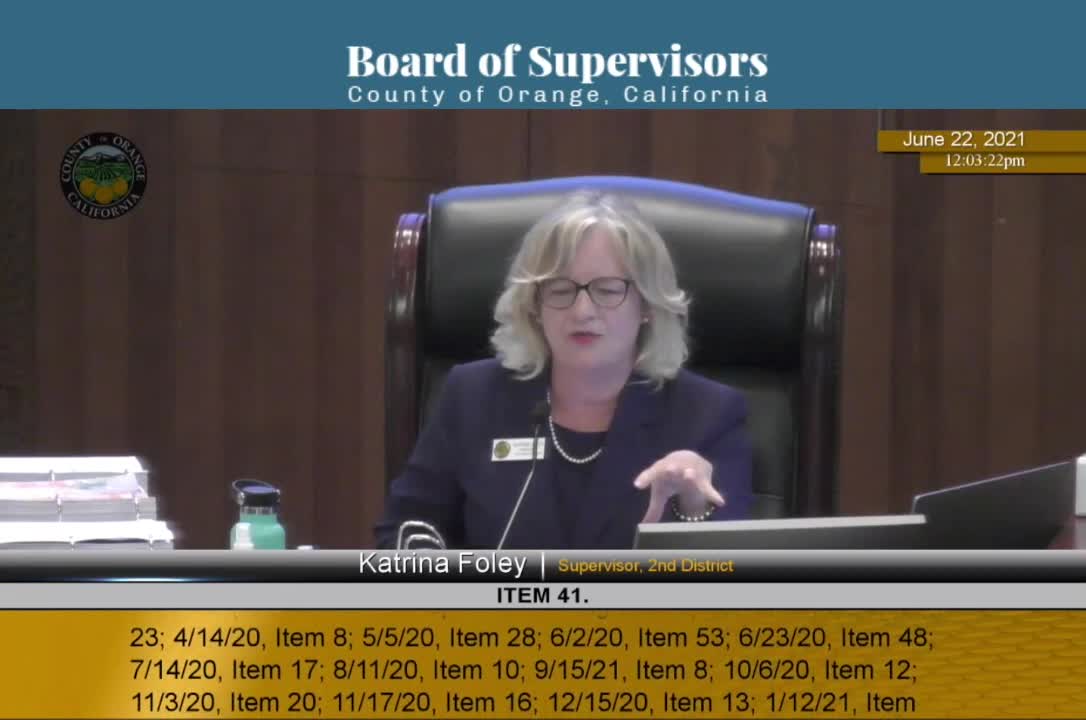 Orange County Board of Supervisors Continue Emergency Declaration to Collect Federal Funds