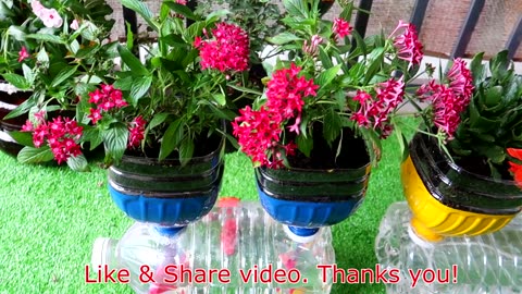 Amazing Flower Pots Recycled From Plastic Bottles | Garden Ideas