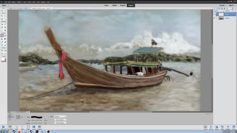 South East Asia Fishing Boat Speed Painting (Digital Painting)