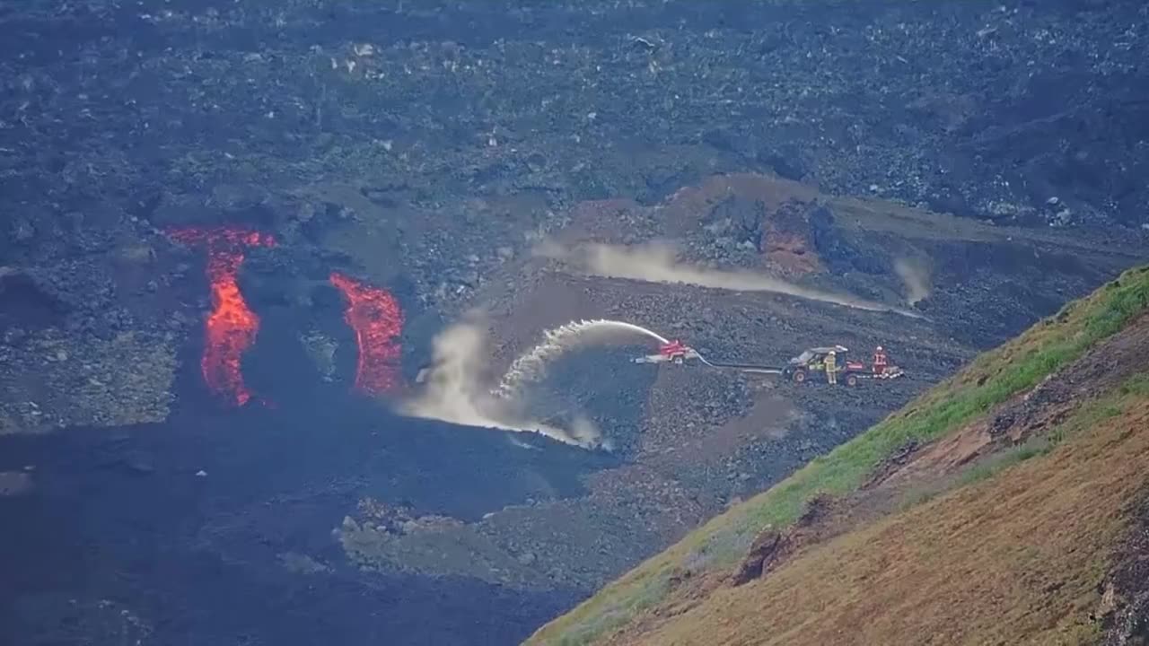 Iceland: Lava has breached the Northern berm wall that protects the Blue Lagoon and power station.