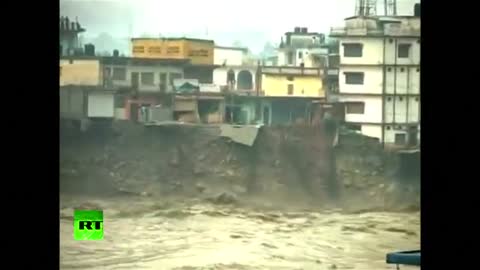 Ground crumbles underfoot as apocalyptic floods sweep India