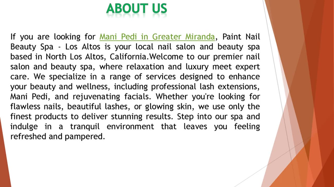 If you are looking for Mani Pedi in Greater Miranda