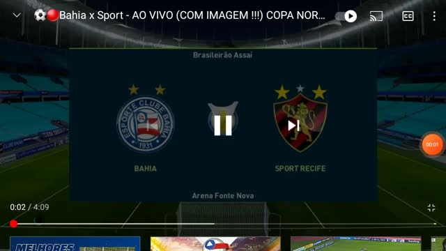 Bahia x sport jogo