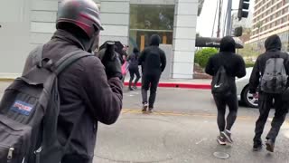 Antifa Militants Harass and Assault Man in Downtown LA