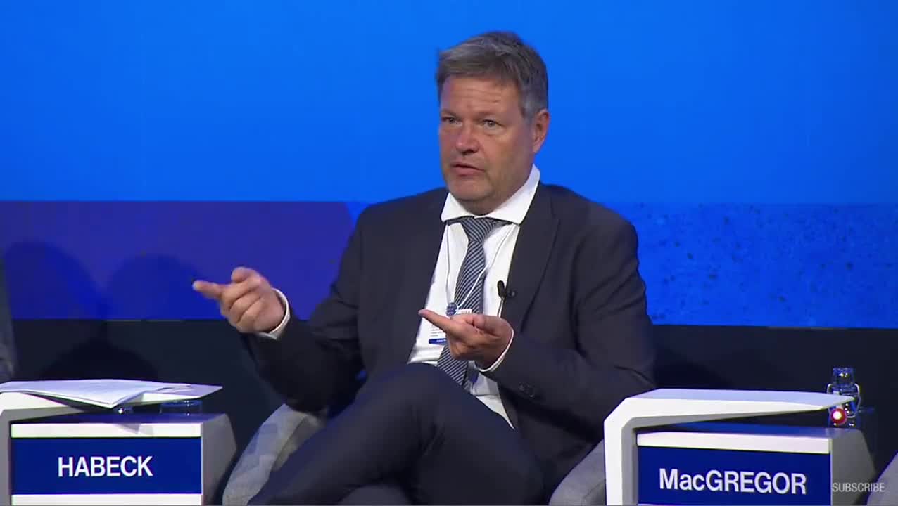 German vice-chancellor Robert Habeck at WEF 2022