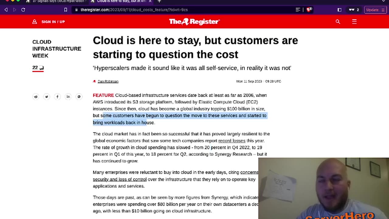 The Cost of Cloud Hosting