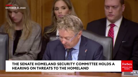 Rand Paul watching Wray lie through his teeth