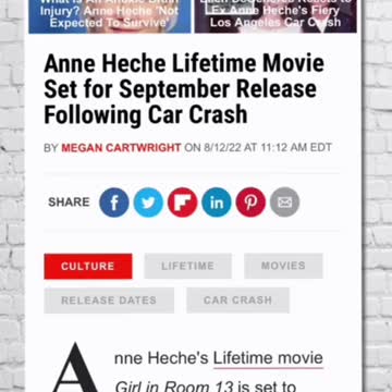 Anne Heche was working on a film about sex trafficking when she crashed