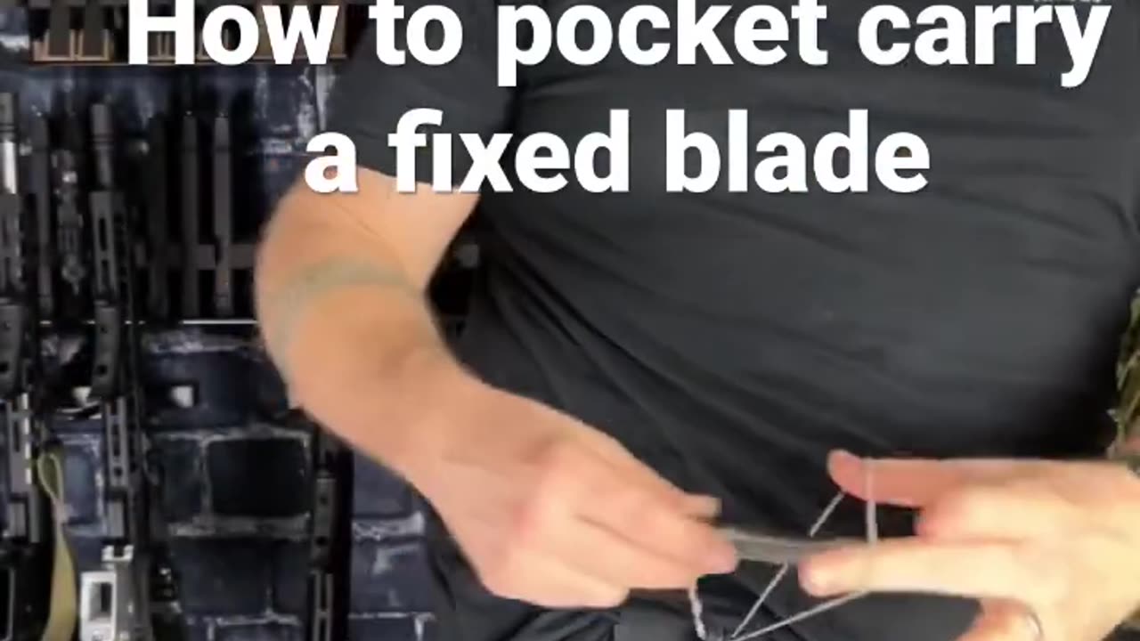 2 EASY Ways To Pocket Carry A Fixed Blade - #shorts #knives #edc