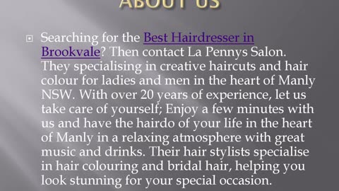 Get the Best Hairdresser in Brookvale