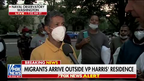 WATCH: Migrants Interviewed Outside Kamala Harris' House Say 'Border is Open'