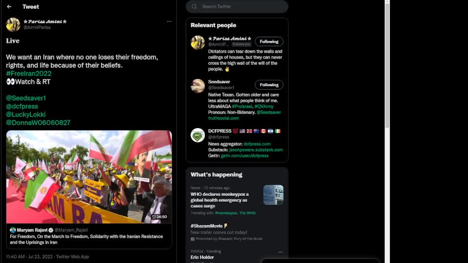 Iran Freedom Rally: Resistance to the Regime (Clip 1)
