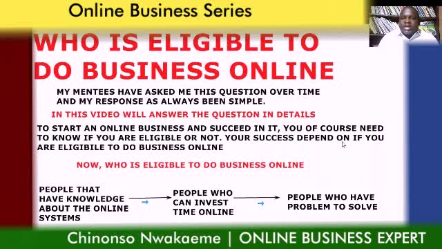 WHO IS ELIGIBLE TO DO BUSINESS ONLINE