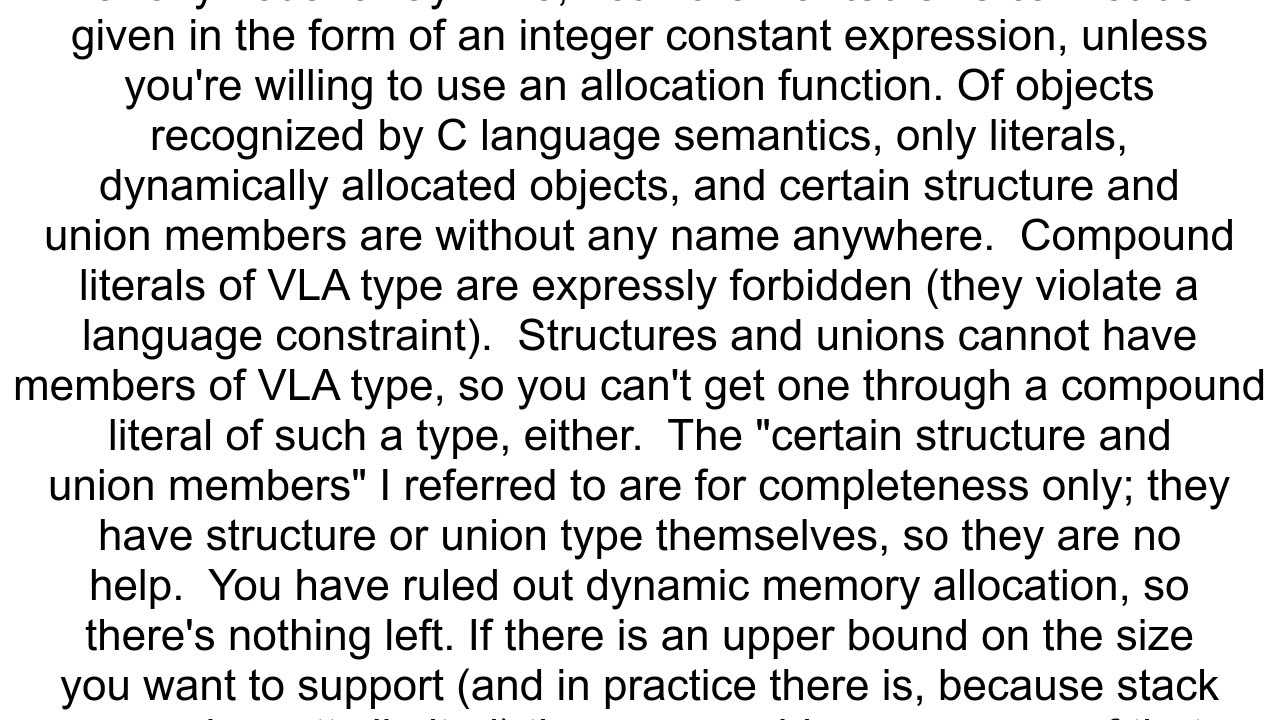 How to assign anonymous VLA to pointer