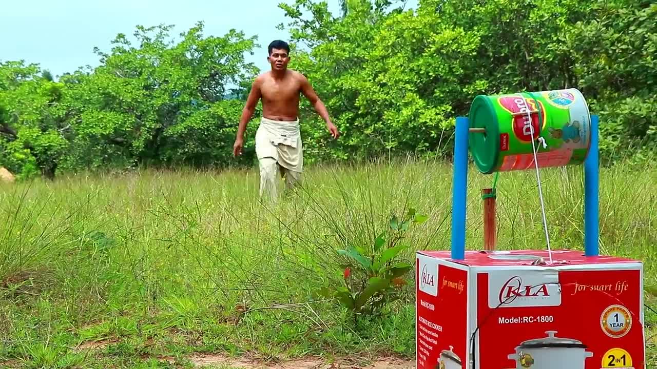 Creative Technique Easy Parrot Bird Nest Trap Make From Paper Box And Milk Cans - That Work100%_p9