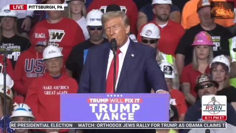 President Trump Holds a Rally in Pittsburgh PA Nov 4 2024