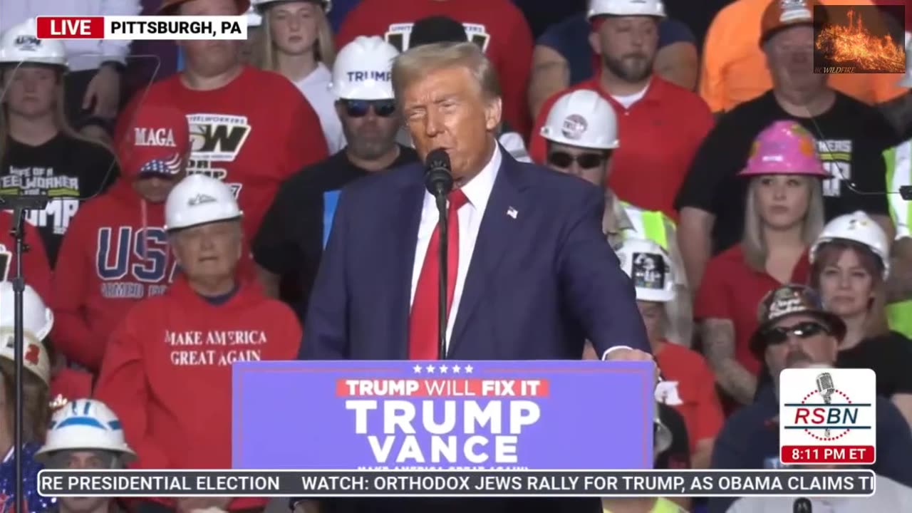 President Trump Holds a Rally in Pittsburgh PA Nov 4 2024