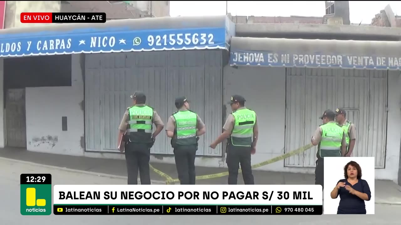 Balean su negocio por no pagar S/30 mil de cupo: Así fue el tercer atentado en una misma semana