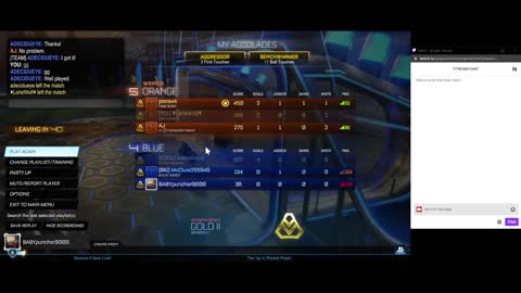 Streaming Rocket League and Failing