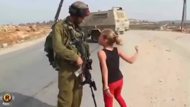 Baby girl defend army man