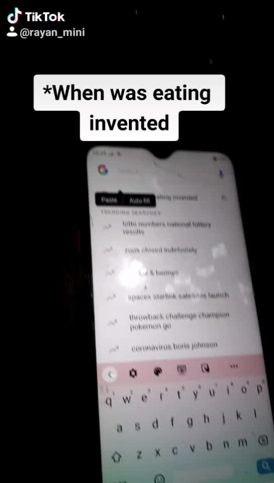 When was eating invented?