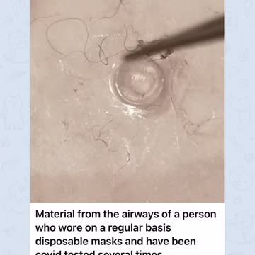 Material from airways of person that wore masks and CoVid tested several times