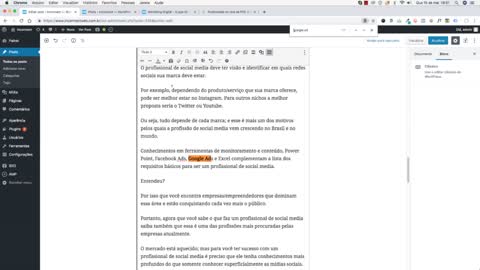 Analisando e melhorando post com Yoast Seo