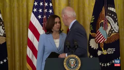 Kamala Literally Has to Walk Up, Remind Biden to Mention Tragedy in Florida