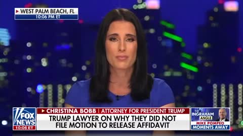 Trump lawyer Christina Bobb reacts to possible affidavit release