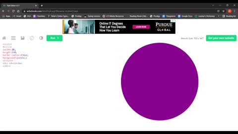 How to code a circle in HTML code