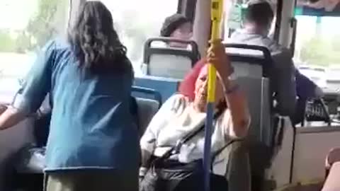 Two Israeli Ladies Fighting On The Bus