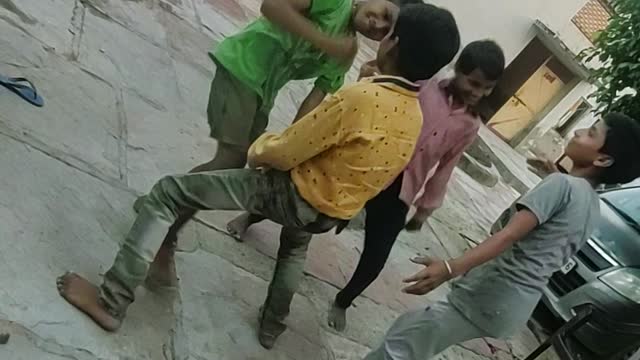 Dance of village baby boys