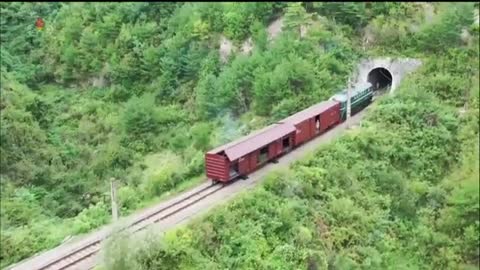 Footage of North Korea launching rail-launched ballistic missiles