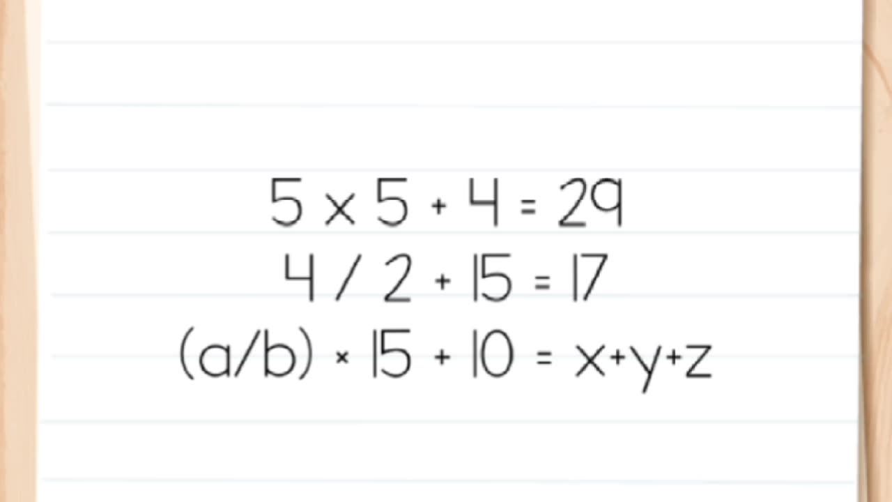 find the mistake Here . Brain test level 87 !