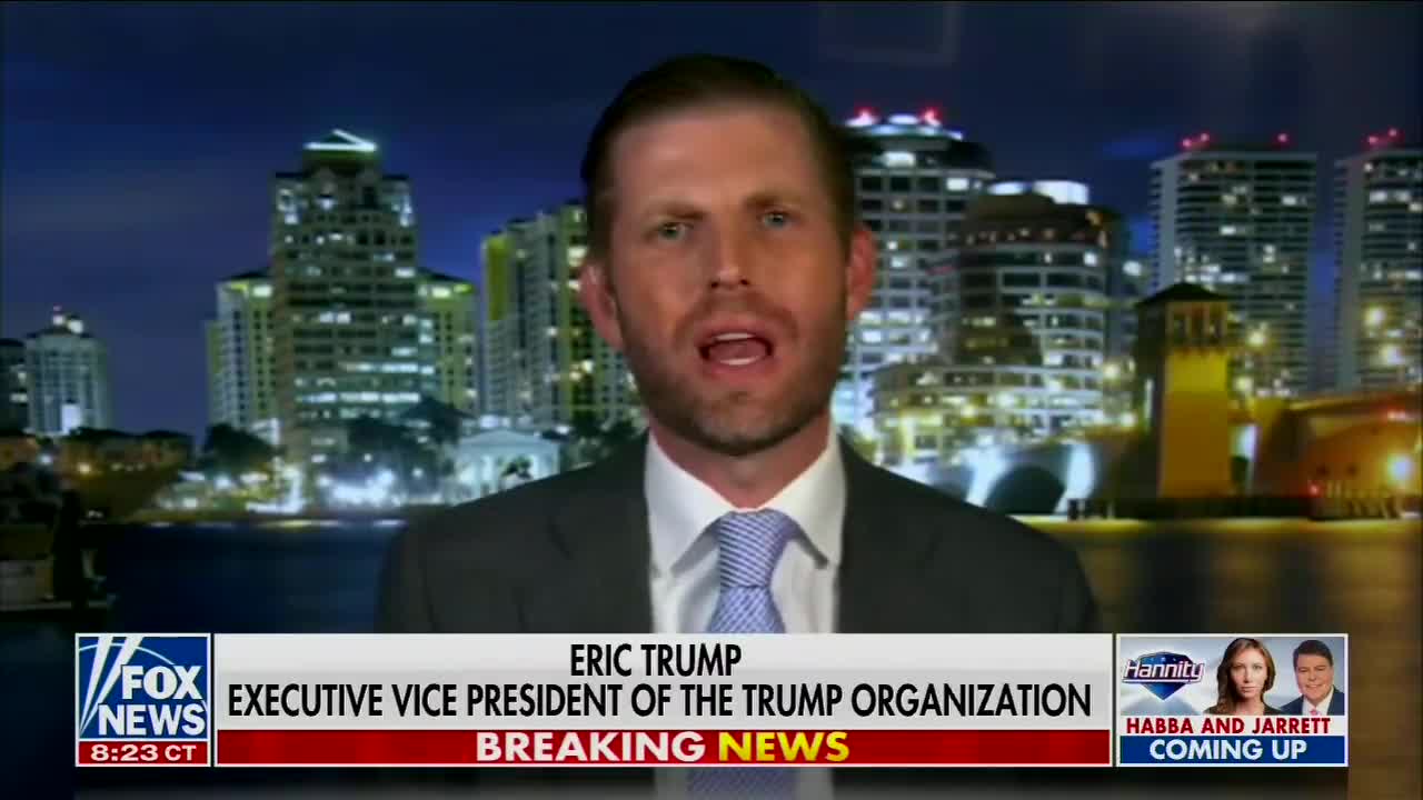 Eric Trump Threatens He Will 'Absolutely' Release Surveillance of FBI's Mar-a-Lago Raid