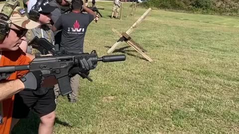 Galil 7.62 and 5.56 full auto side by side...