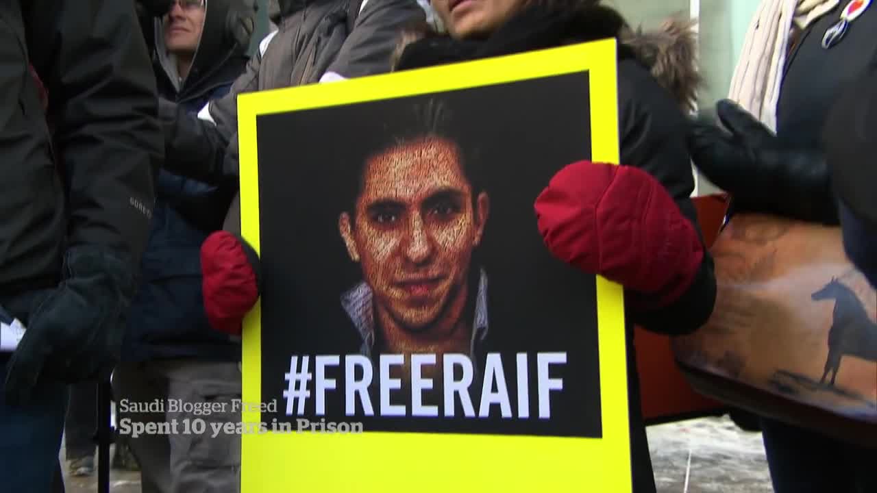 Saudi blogger Raif Badawi released from prison, wife says
