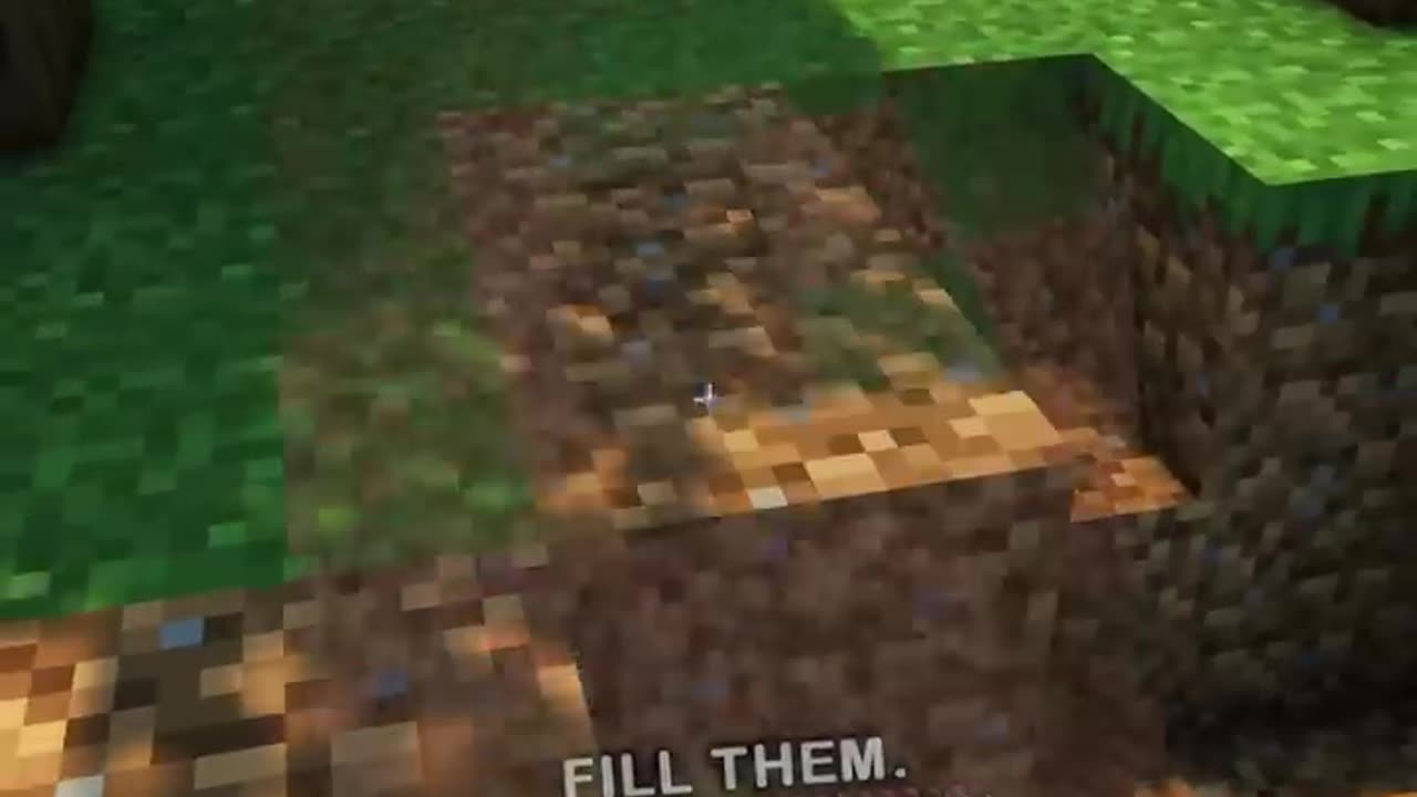 Minecraft When you DON'T fill the Creeper Holes.