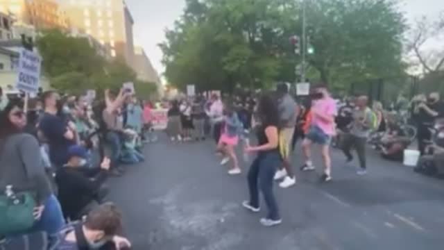 Line Dancing to Celebrate Chauvin Conviction