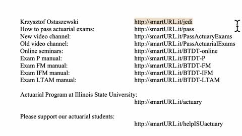 Exam P exercise for March 20, 2021