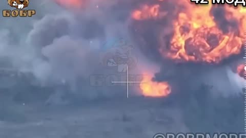 Destruction of the AFU tank by a drone.