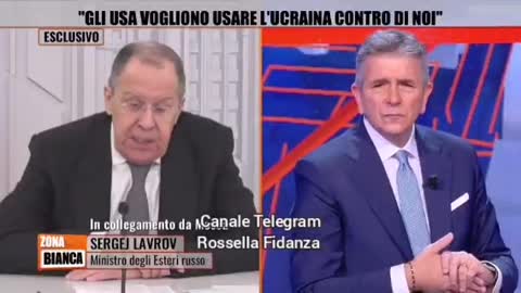 CENSURATA PIU' VOLTE NELLA PARTE FINALE L'intervista completa di Lavrov a Zona Bianca