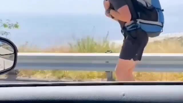 Man skating along with his dog - Funny REACTION #48