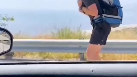 Man skating along with his dog - Funny REACTION #48