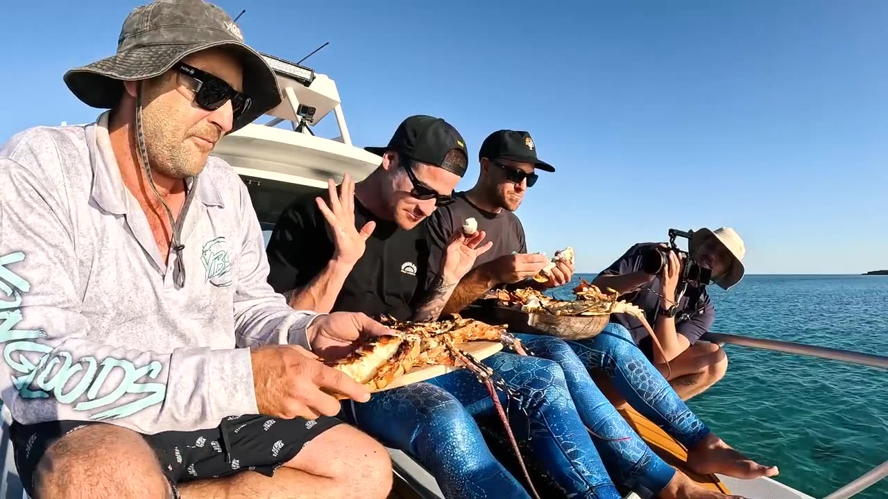 Catching Giant Lobsters For Food On Remote Island