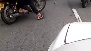 Accidente grave ocasiona trancón en el sector de Papi Quiero Piña, sentido Norte - Sur
