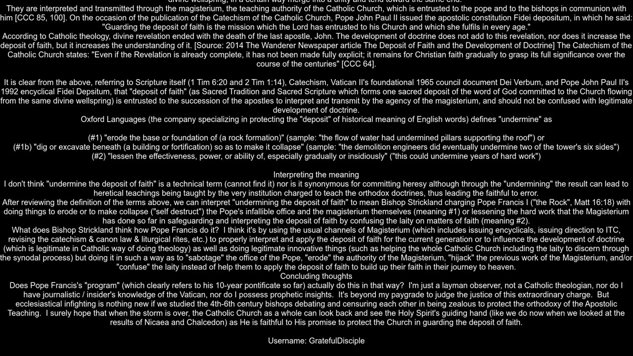 What does the phrase quotUndermine the deposit of faithquot mean