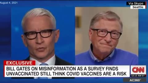 Bill Gates reakciója, amikor Anderson Cooper egy interjúban