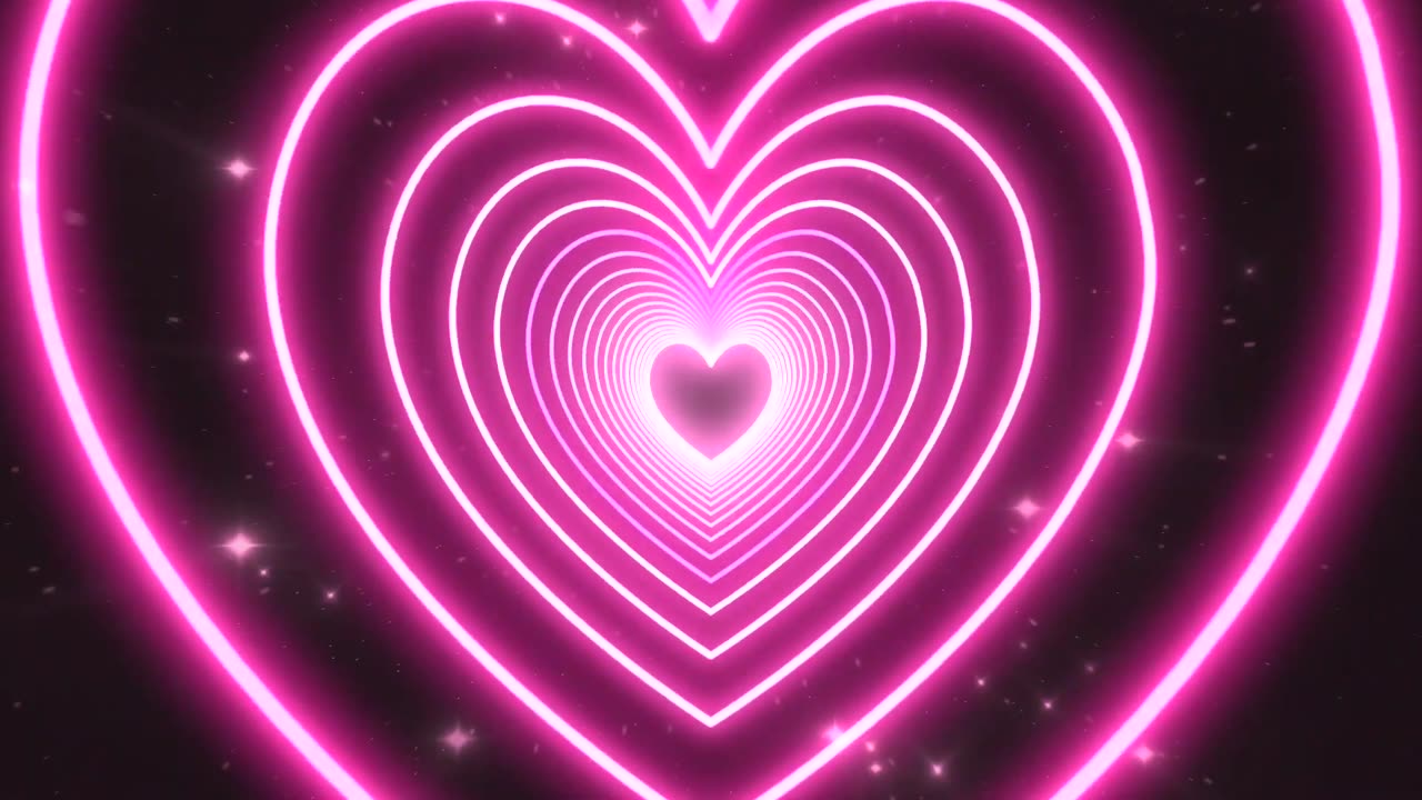 442. Heart Tunnel💖Pink Heart Background