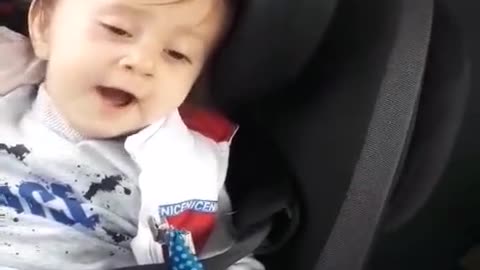 This baby has a habit of singing himself to sleep when he is very